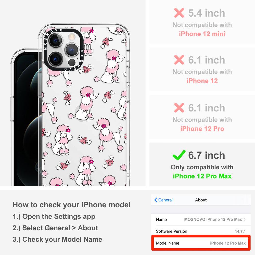 Cute Poodle Phone Case - iPhone 12 Pro Max Case - MOSNOVO