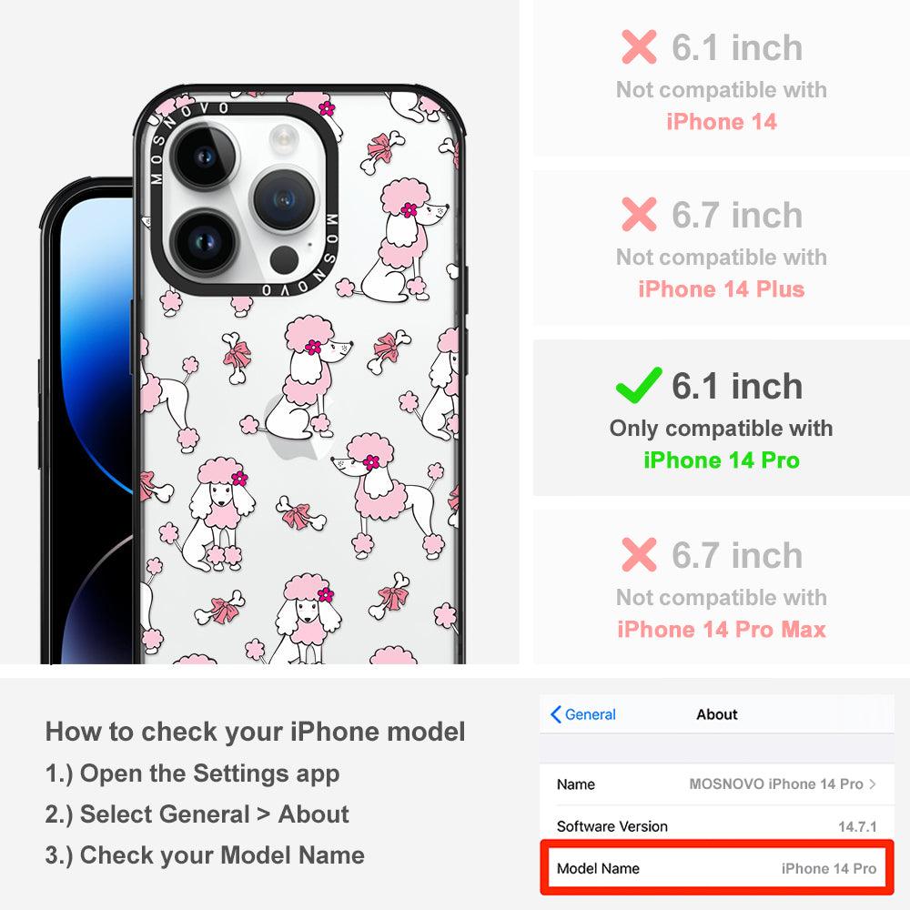 Cute Poodle Phone Case - iPhone 14 Pro Case - MOSNOVO