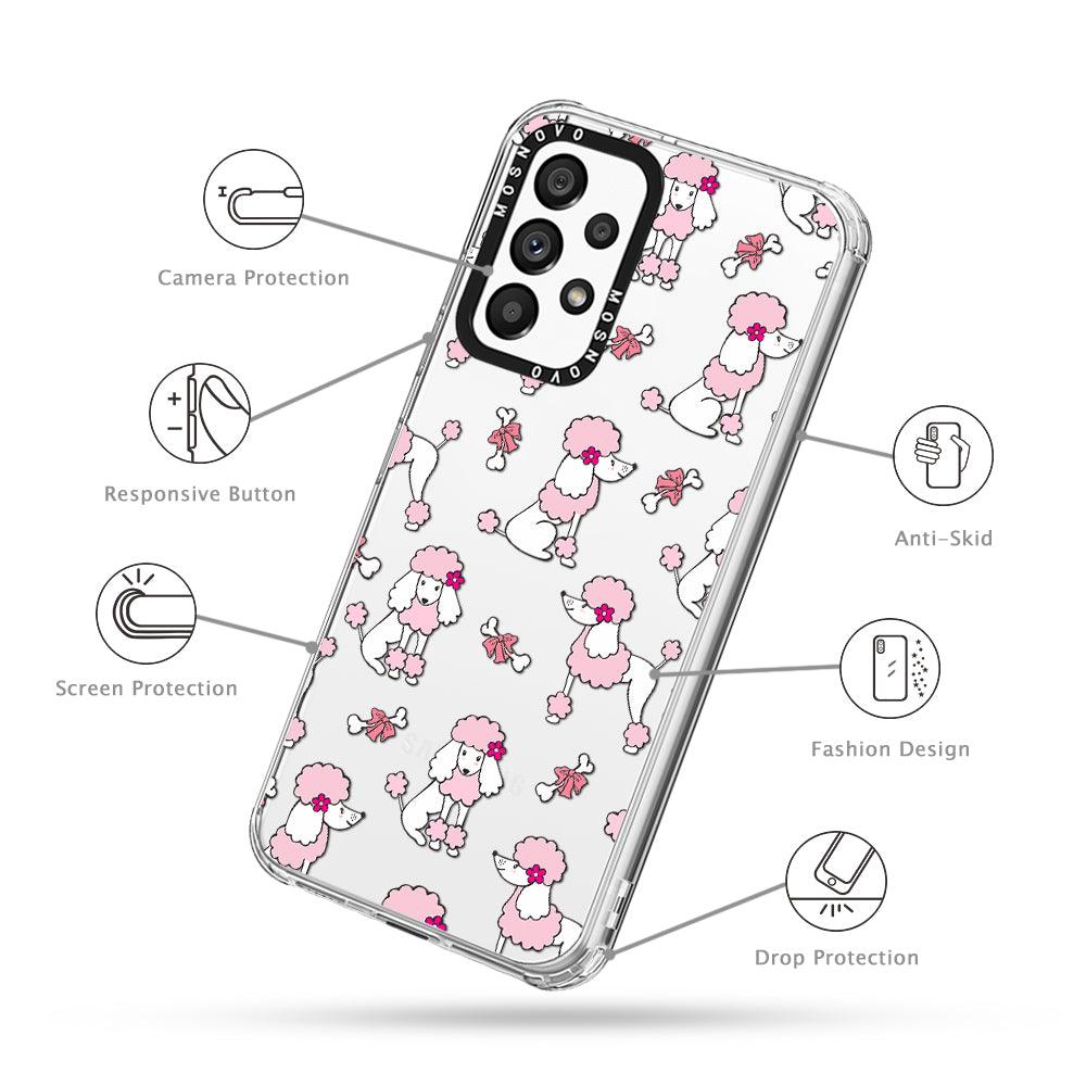 Pink Poodle Phone Case - Samsung Galaxy A53 Case - MOSNOVO
