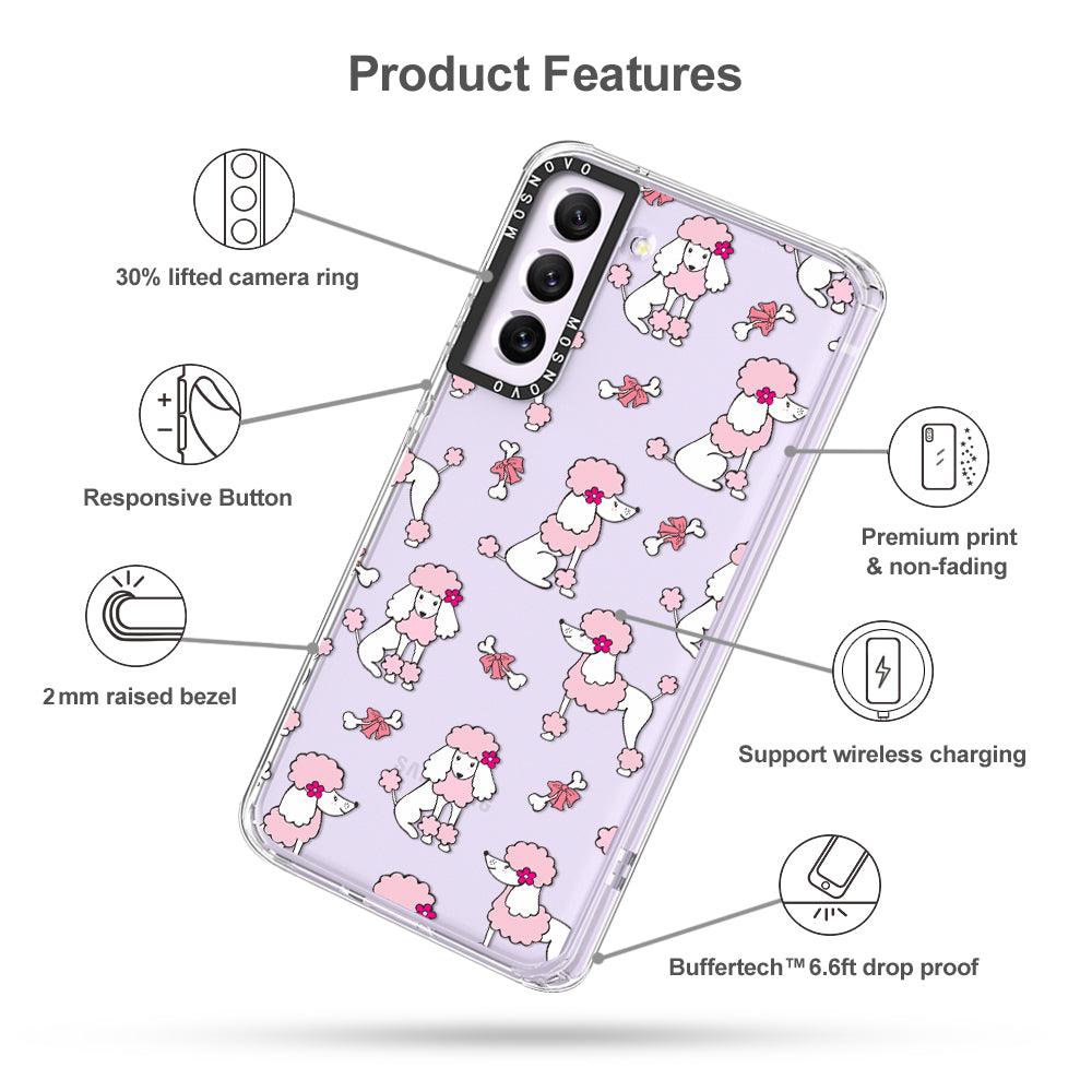 Pink Poodle Phone Case - Samsung Galaxy S21 FE Case - MOSNOVO