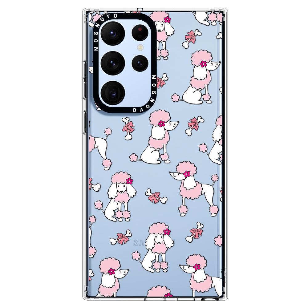 Pink Poodle Phone Case - Samsung Galaxy S22 Ultra Case - MOSNOVO