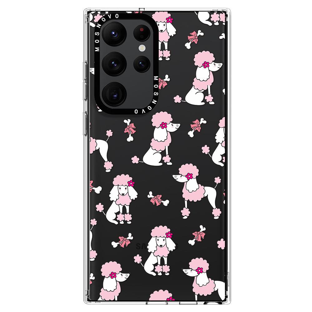 Pink Poodle Phone Case - Samsung Galaxy S22 Ultra Case - MOSNOVO