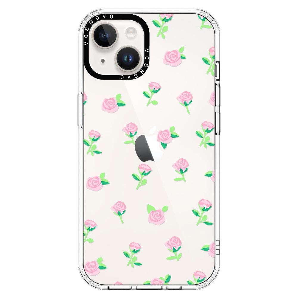 Pink Rose Floral Phone Case - iPhone 14 Case - MOSNOVO