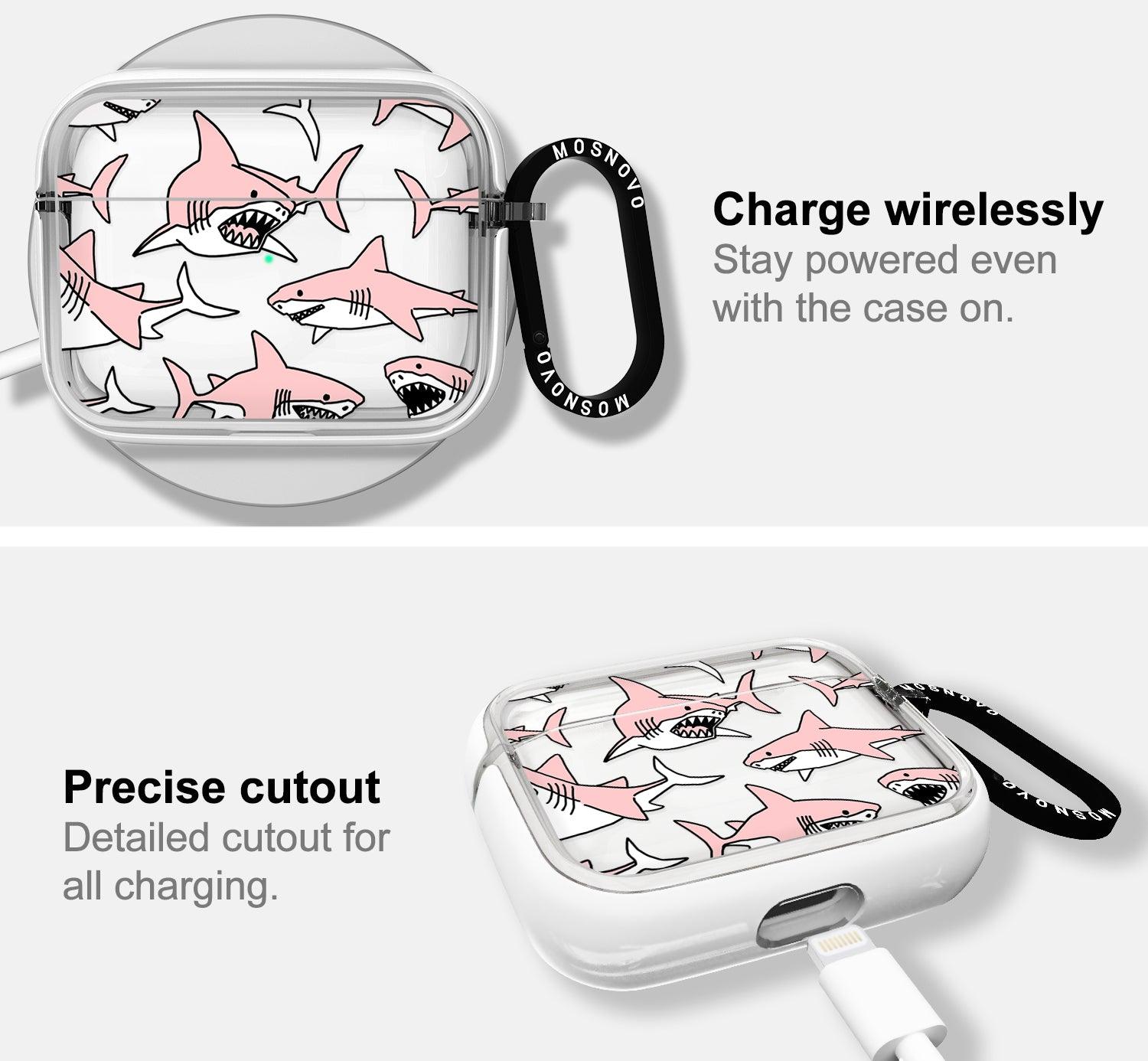 Pink Shark AirPods Pro Case - MOSNOVO