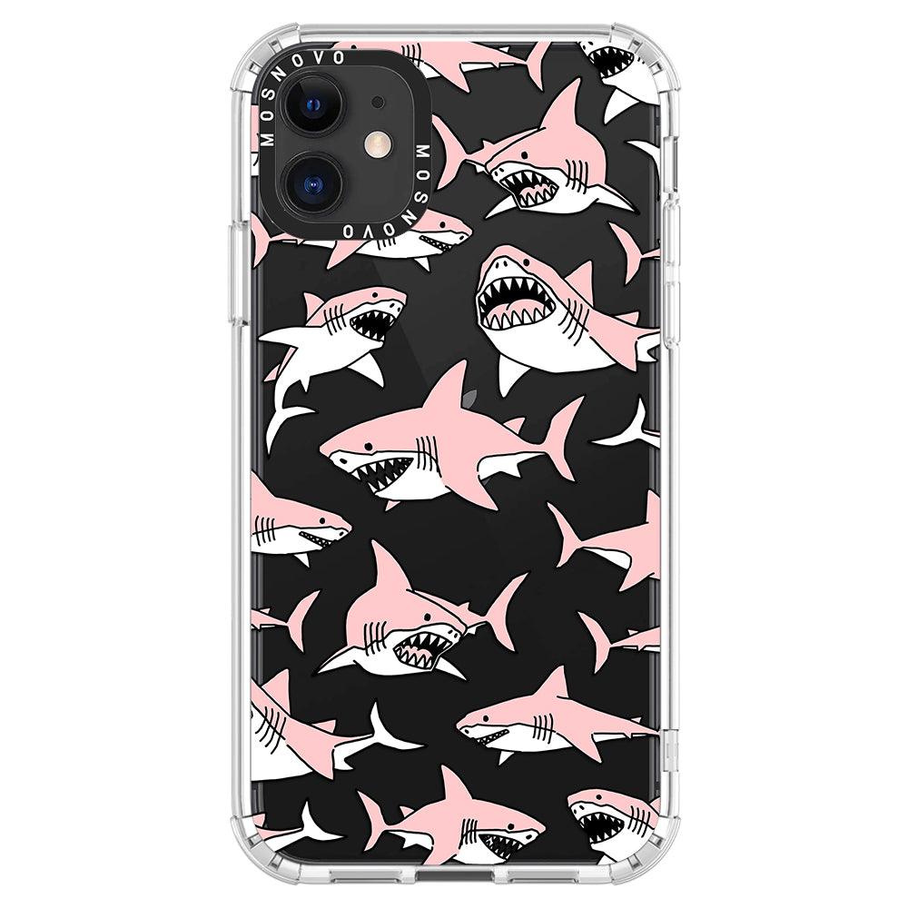 Pink Shark Phone Case - iPhone 11 Case - MOSNOVO