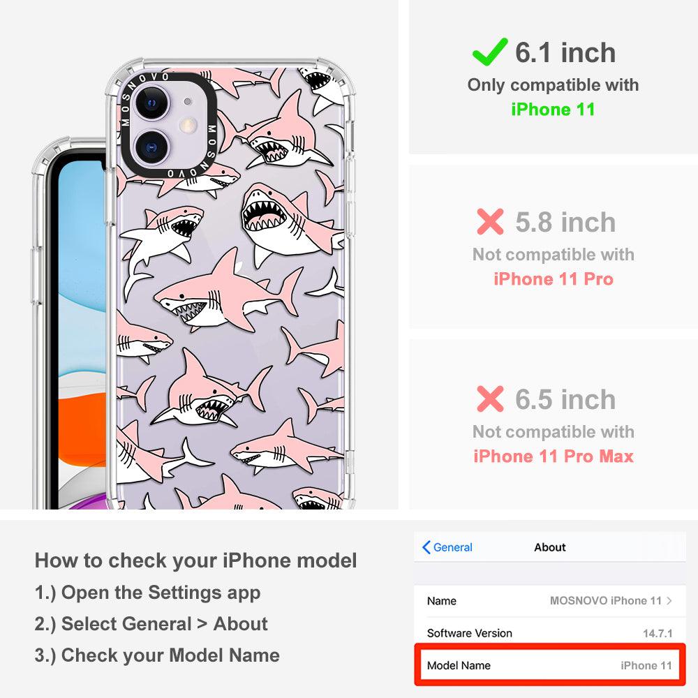 Pink Shark Phone Case - iPhone 11 Case - MOSNOVO