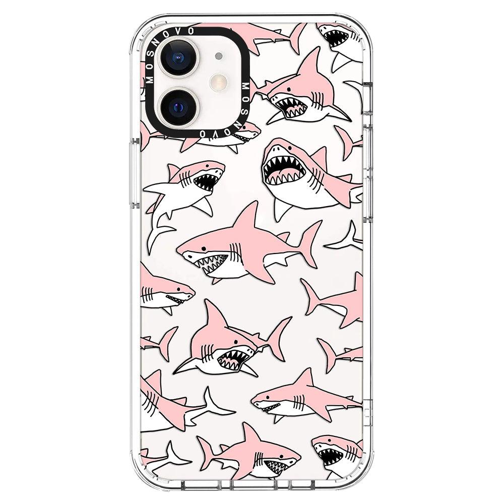 Pink Shark Phone Case - iPhone 12 Case - MOSNOVO