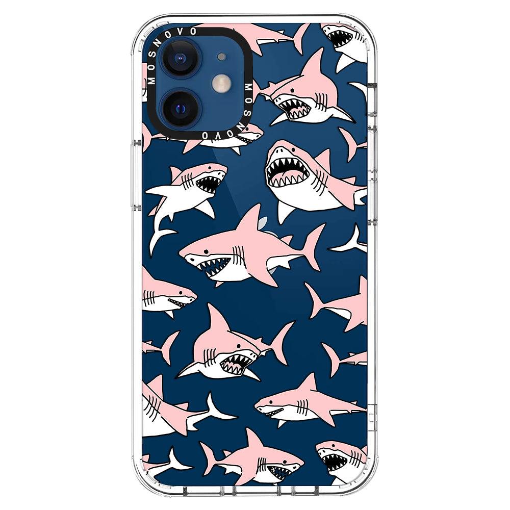 Pink Shark Phone Case - iPhone 12 Case - MOSNOVO