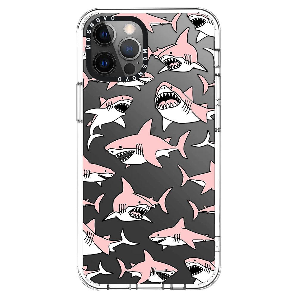 Pink Shark Phone Case - iPhone 12 Pro Max Case - MOSNOVO