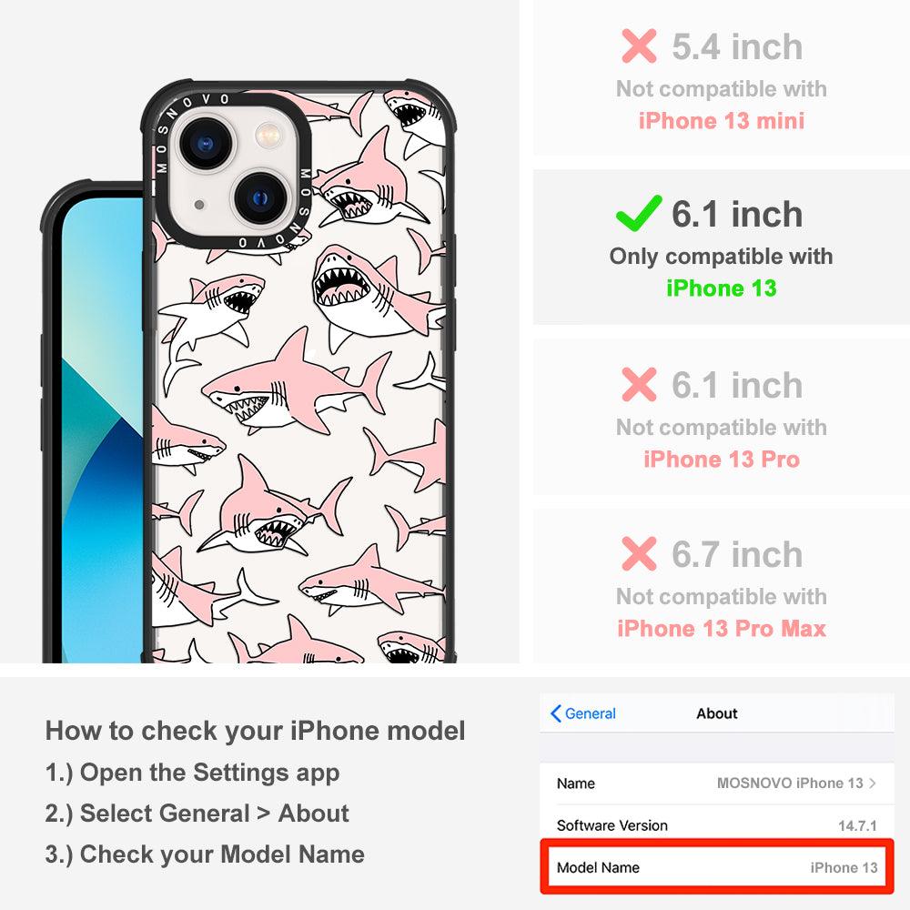 Pink Shark Phone Case - iPhone 13 Case - MOSNOVO