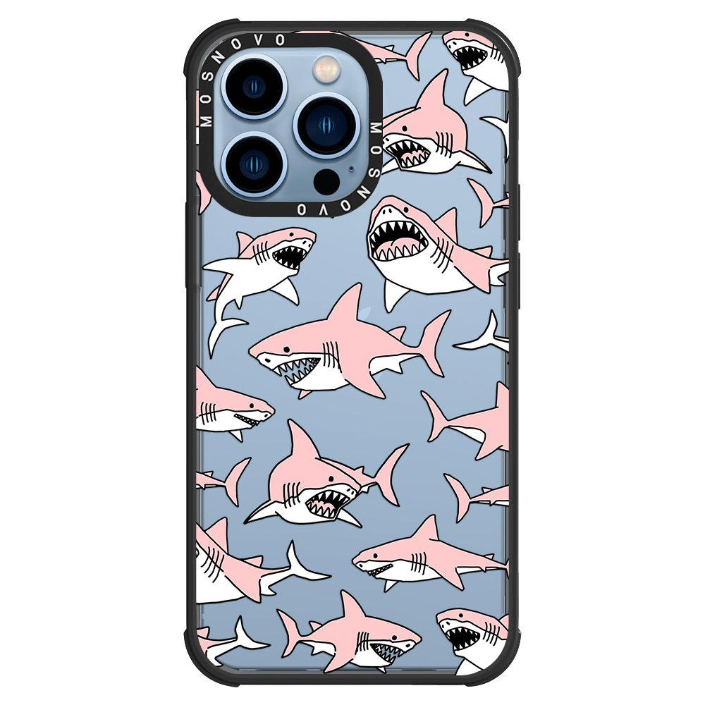 Pink Shark Phone Case - iPhone 13 Pro Case - MOSNOVO