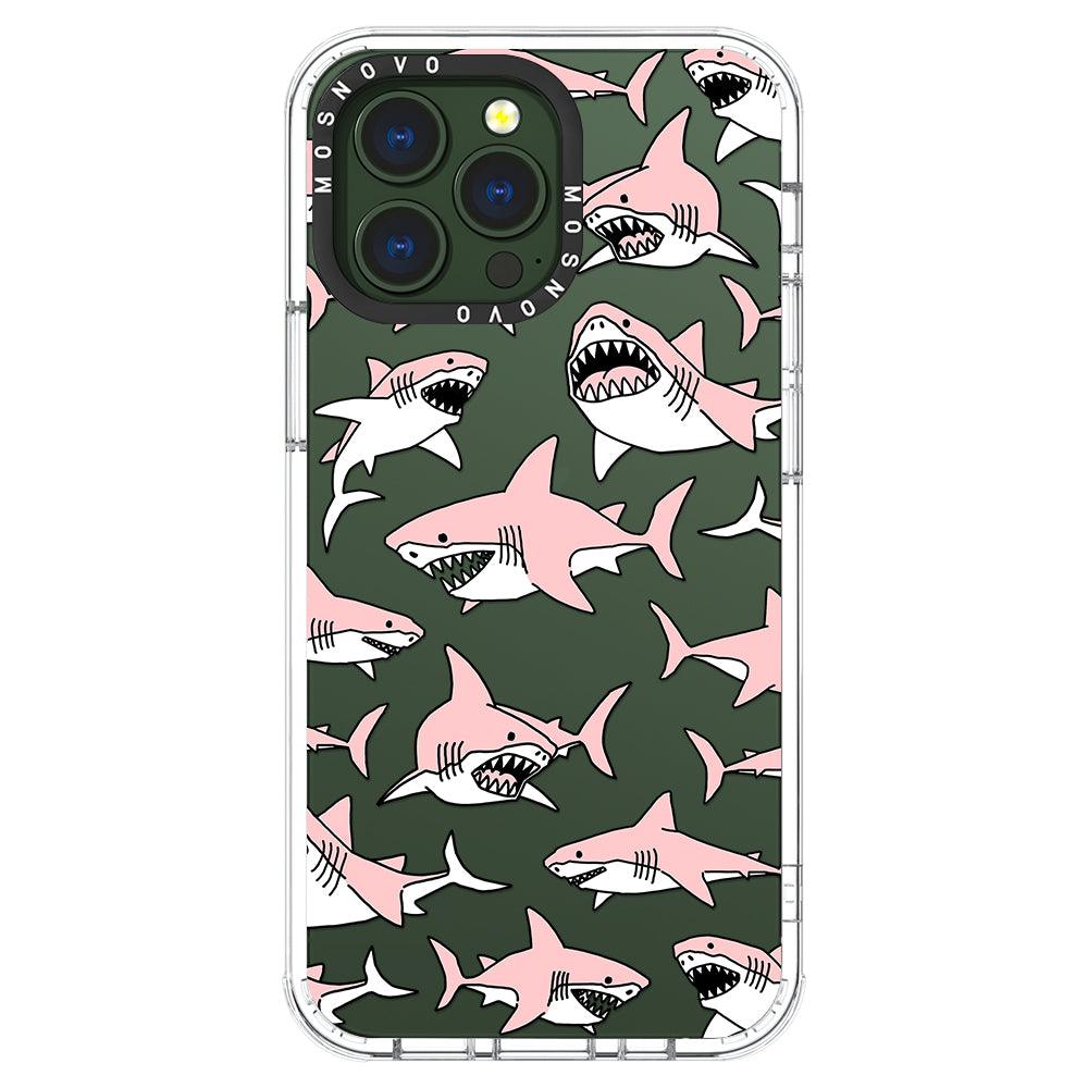 Pink Shark Phone Case - iPhone 13 Pro Case - MOSNOVO