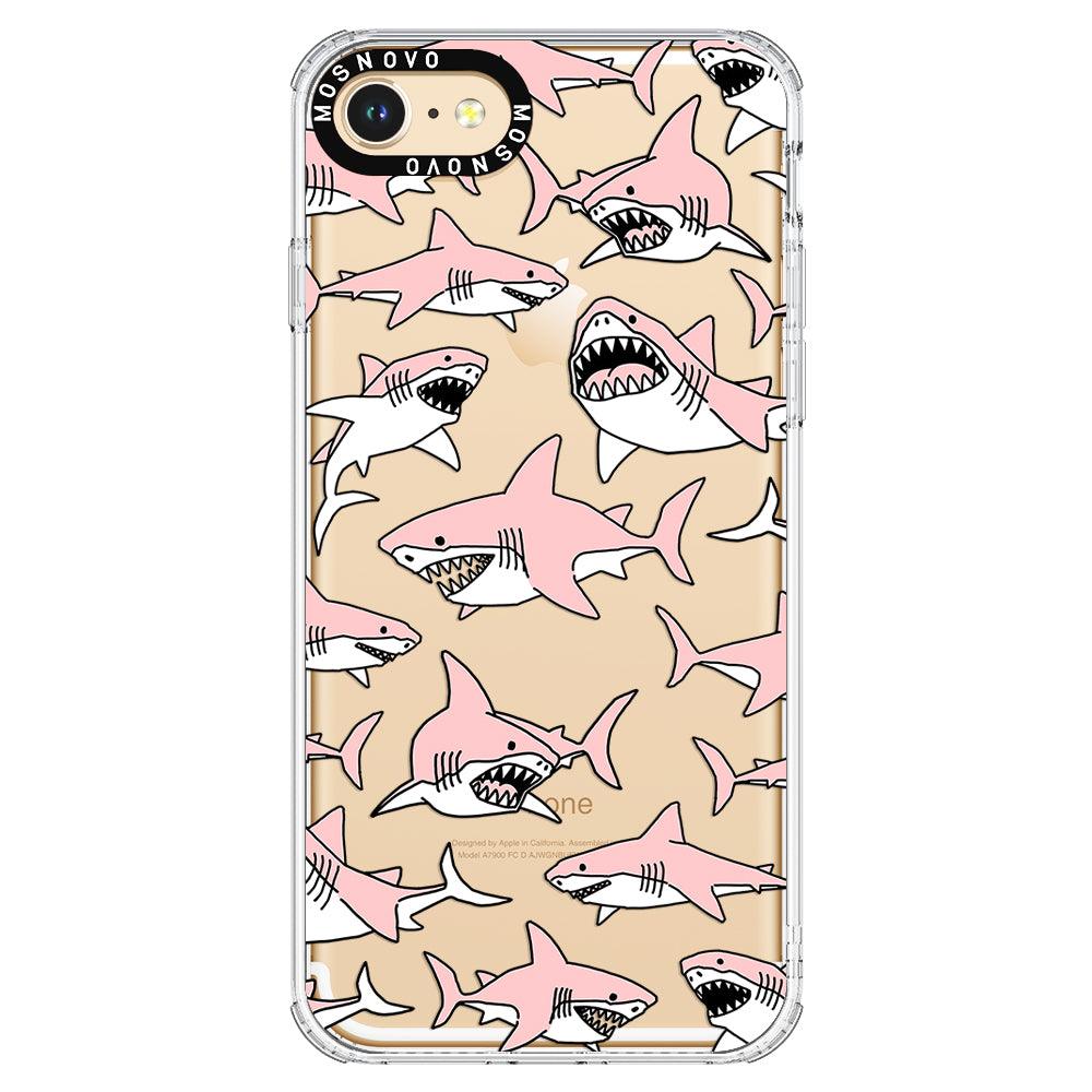 Pink Shark Phone Case - iPhone 8 Case - MOSNOVO