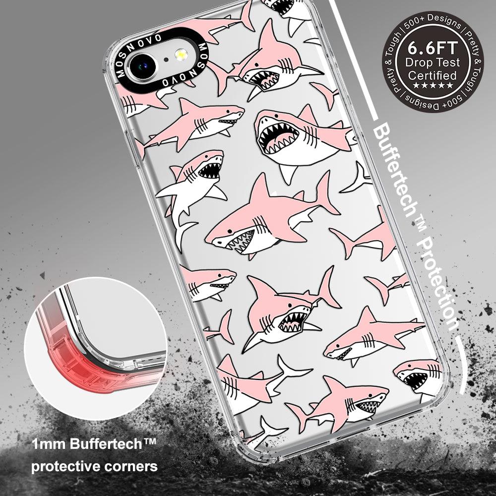 Pink Shark Phone Case - iPhone SE 2022 Case - MOSNOVO