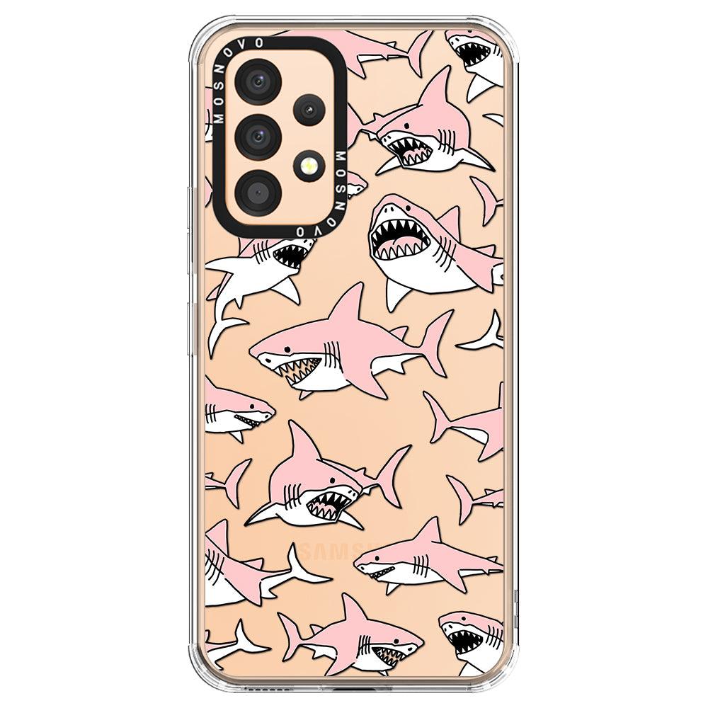 Pink Shark Phone Case - Samsung Galaxy A53 Case - MOSNOVO