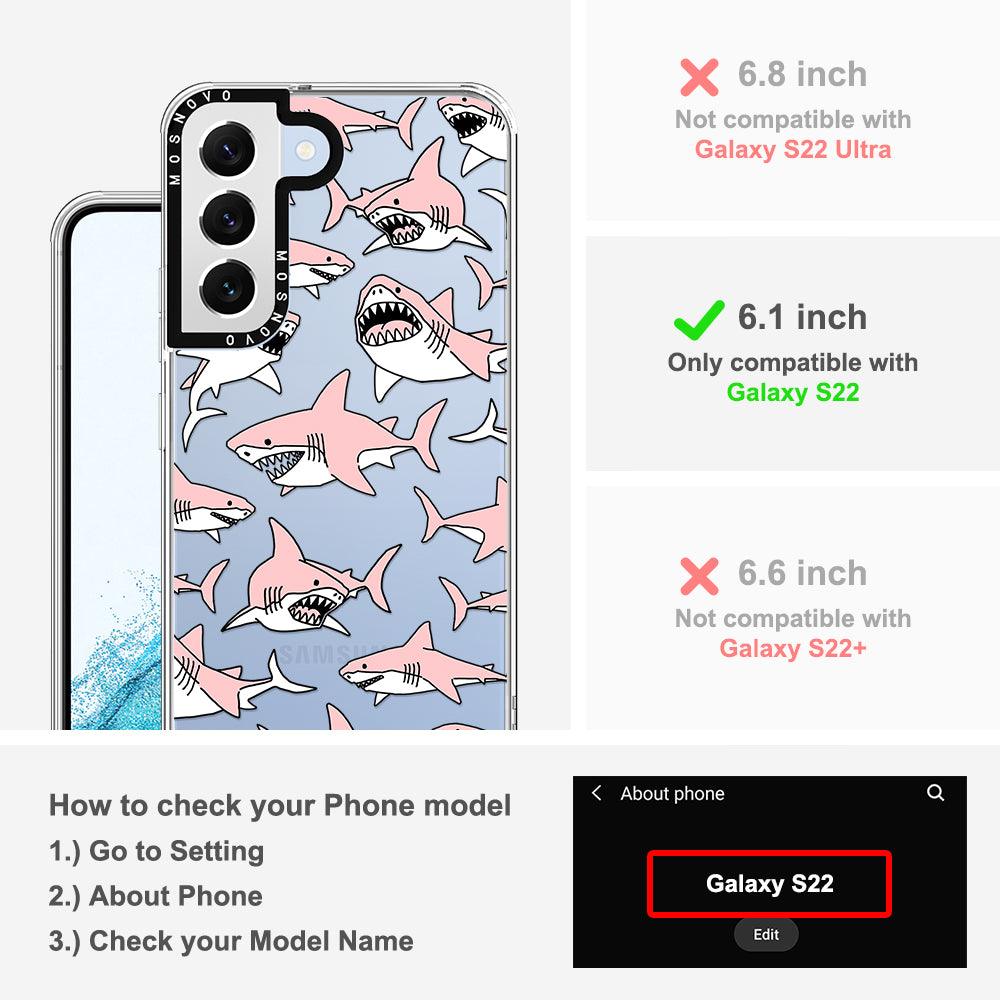 Pink Shark Phone Case - Samsung Galaxy S22 Case - MOSNOVO