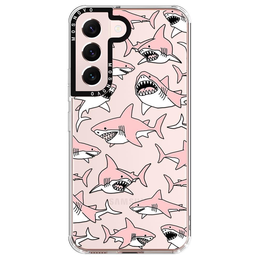 Pink Shark Phone Case - Samsung Galaxy S22 Plus Case - MOSNOVO