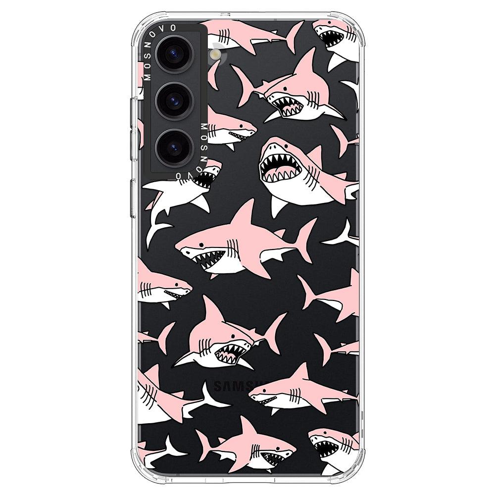 Pink Shark Phone Case - Samsung Galaxy S23 Case - MOSNOVO