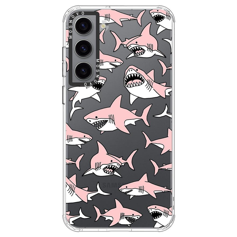 Pink Shark Phone Case - Samsung Galaxy S23 Plus Case - MOSNOVO