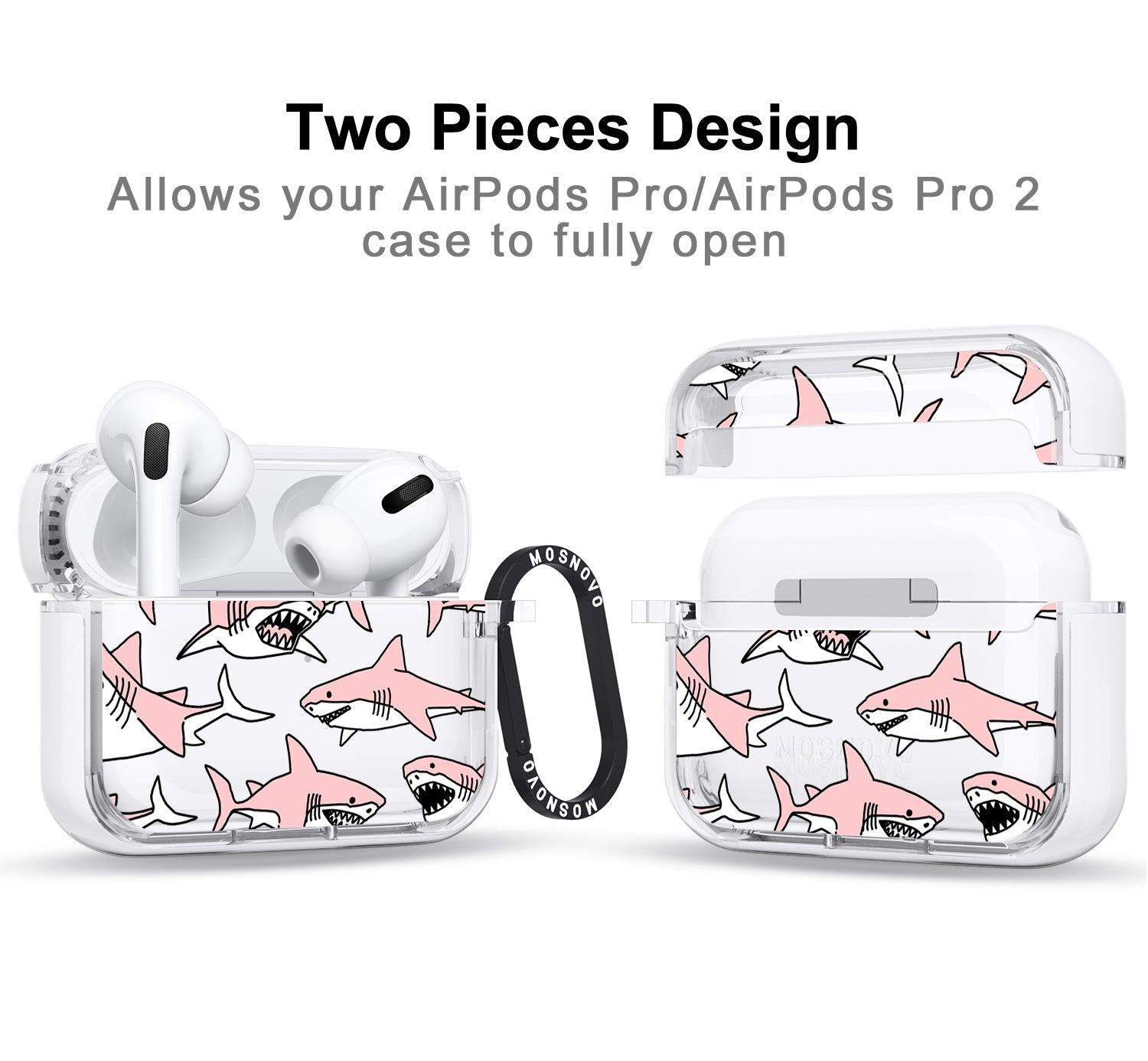 Pink Shark AirPods Pro 2 Case (2nd Generation) - MOSNOVO