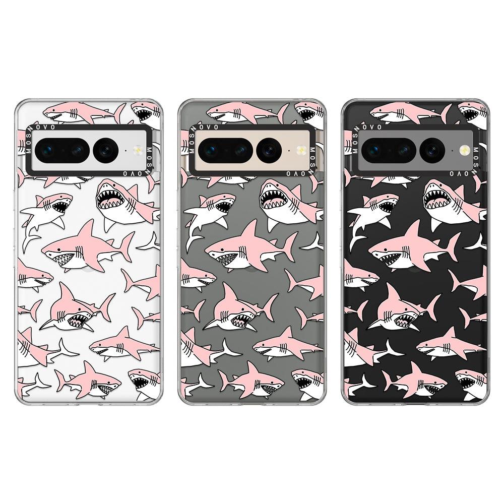 Pink Sharks Phone Case - Google Pixel 7 Pro Case - MOSNOVO