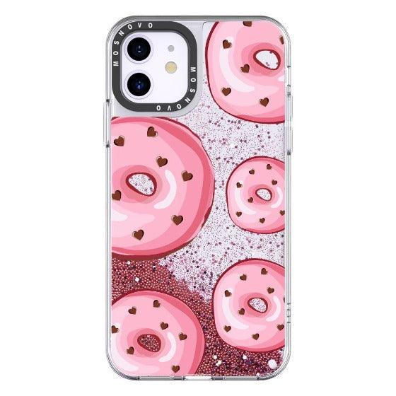 Pinky Donut Glitter Phone Case - iPhone 11 Case - MOSNOVO