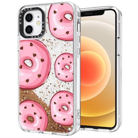Pinky Donut Glitter Phone Case - iPhone 12 Mini Case - MOSNOVO