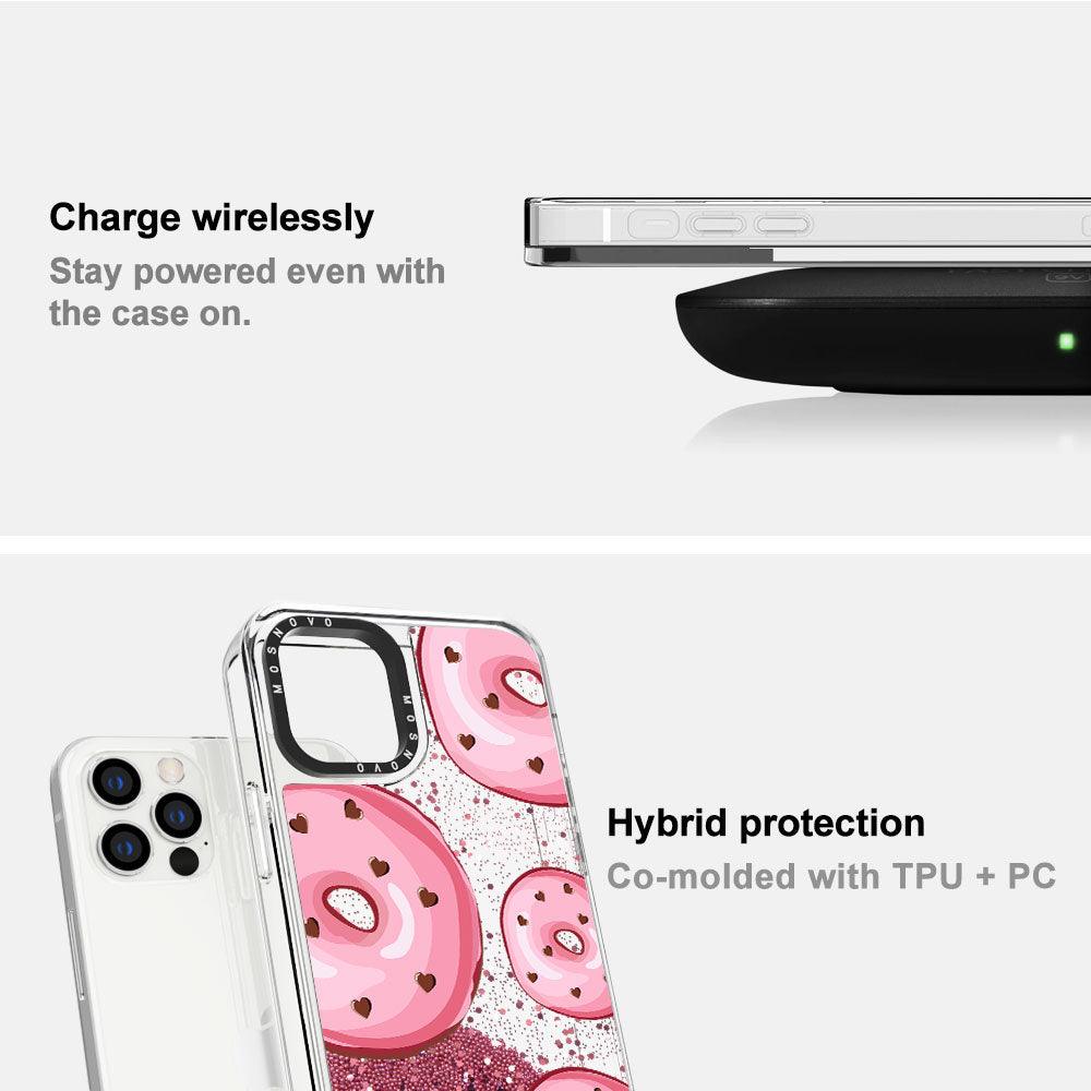 Pinky Donut Glitter Phone Case - iPhone 13 Pro Case - MOSNOVO