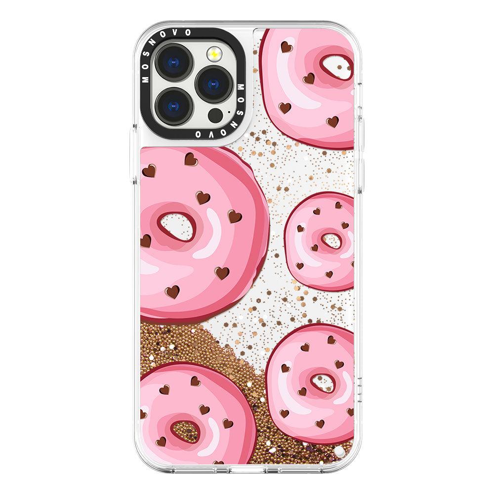 Pinky Donut Glitter Phone Case - iPhone 13 Pro Max Case - MOSNOVO