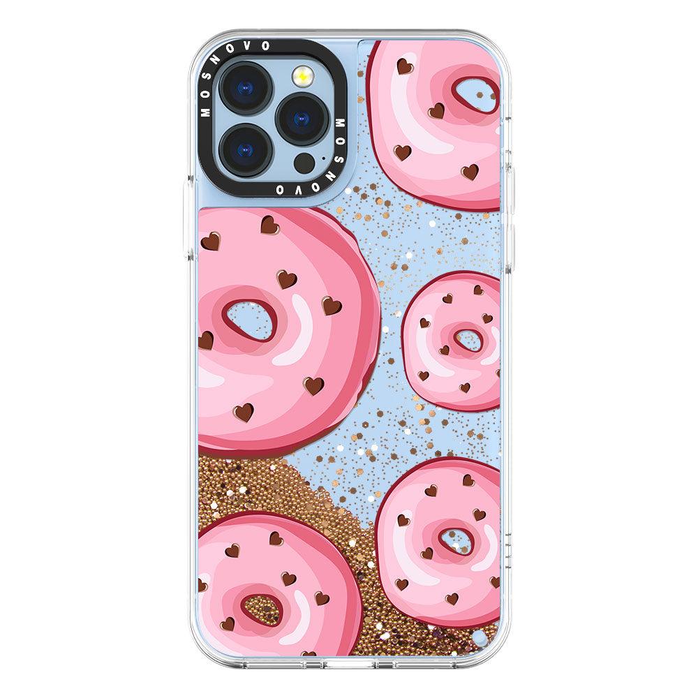 Pinky Donut Glitter Phone Case - iPhone 13 Pro Max Case - MOSNOVO