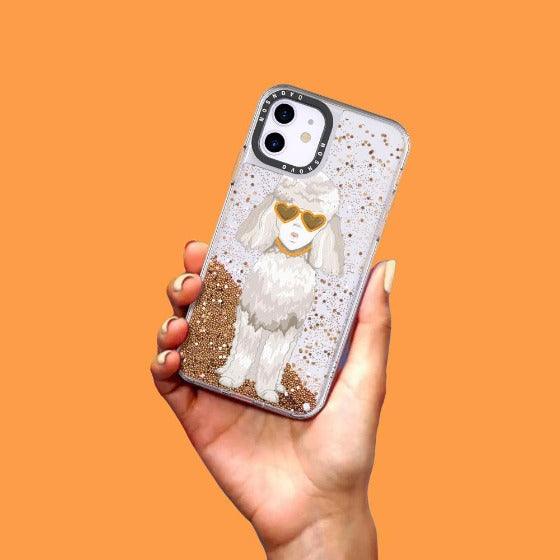Poodle Glitter Phone Case - iPhone 11 Case - MOSNOVO