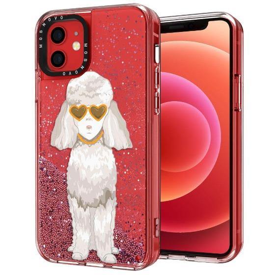 Poodle Glitter Phone Case - iPhone 12 Case - MOSNOVO