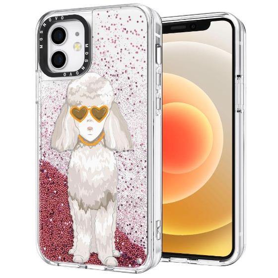 Poodle Glitter Phone Case - iPhone 12 Mini Case - MOSNOVO