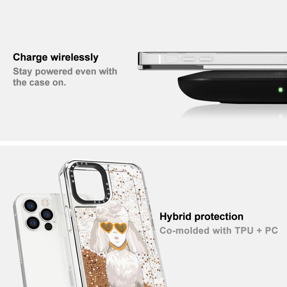 Poodle Glitter Phone Case - iPhone 13 Pro Case - MOSNOVO