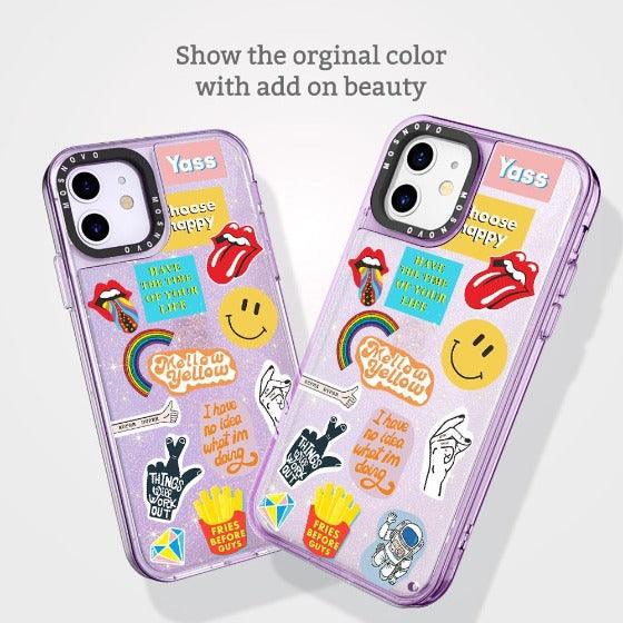Pop Culture Glitter Phone Case - iPhone 11 Case - MOSNOVO