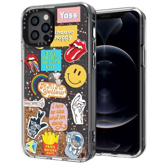 Pop Culture Glitter Phone Case - iPhone 12 Pro Max Case - MOSNOVO