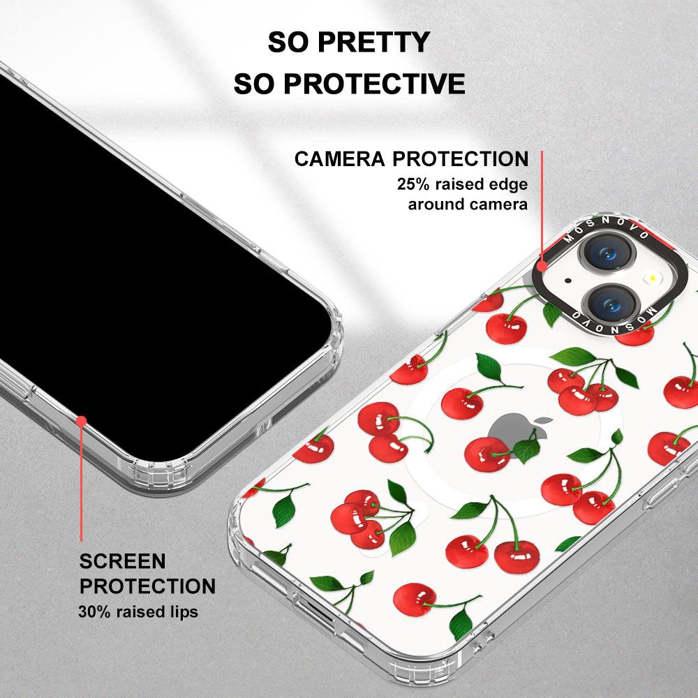 Poppy Cherry Phone Case - iPhone 14 Plus Case - MOSNOVO