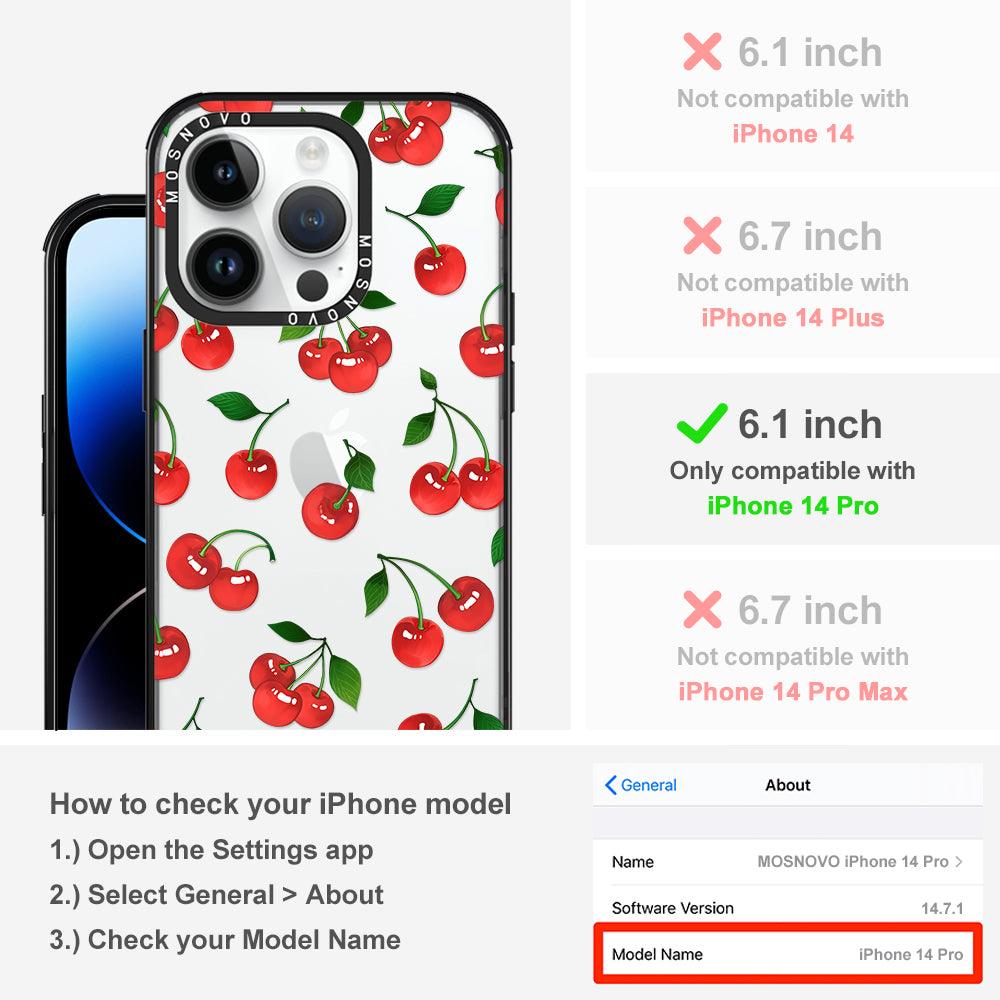 Poppy Cherry Phone Case - iPhone 14 Pro Case - MOSNOVO