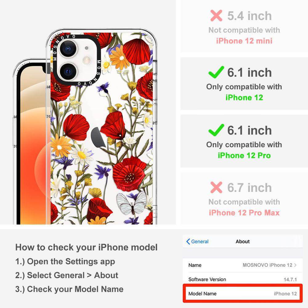 Poppy Floral Phone Case - iPhone 12 Case - MOSNOVO