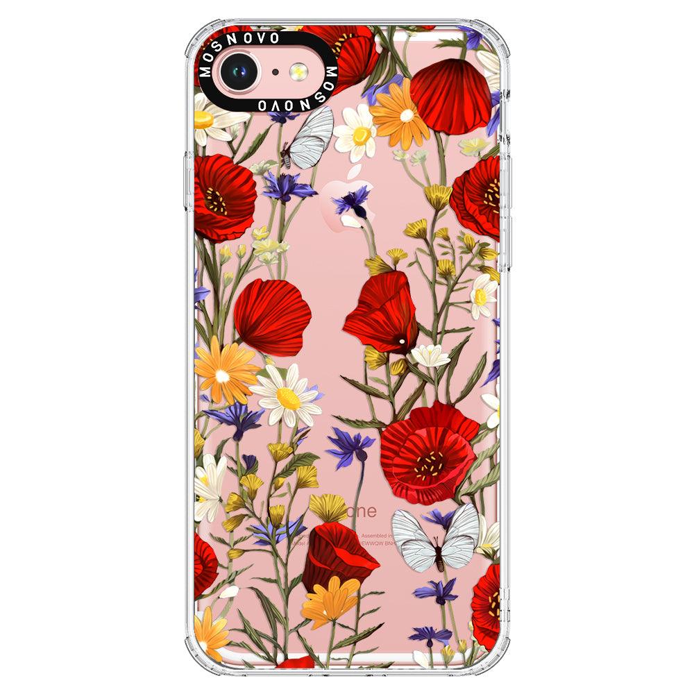 Poppy Floral Phone Case - iPhone 8 Case - MOSNOVO