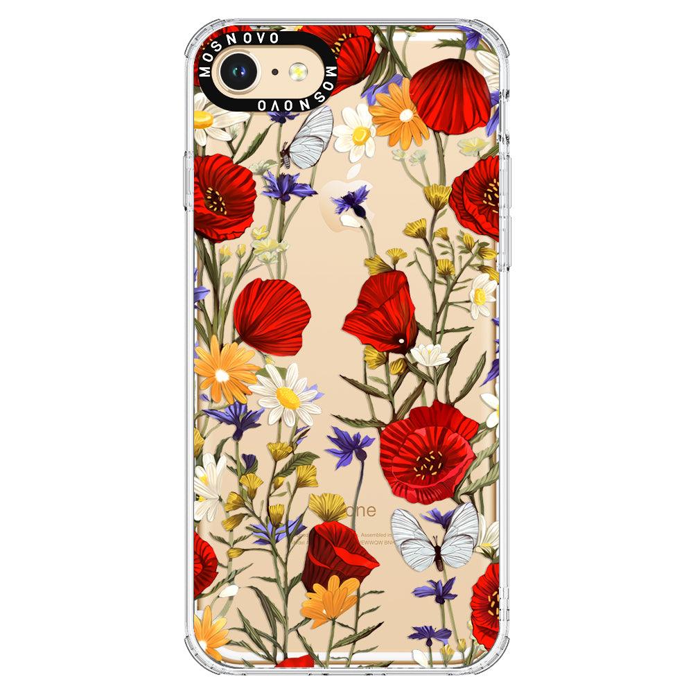 Poppy Floral Phone Case - iPhone 8 Case - MOSNOVO