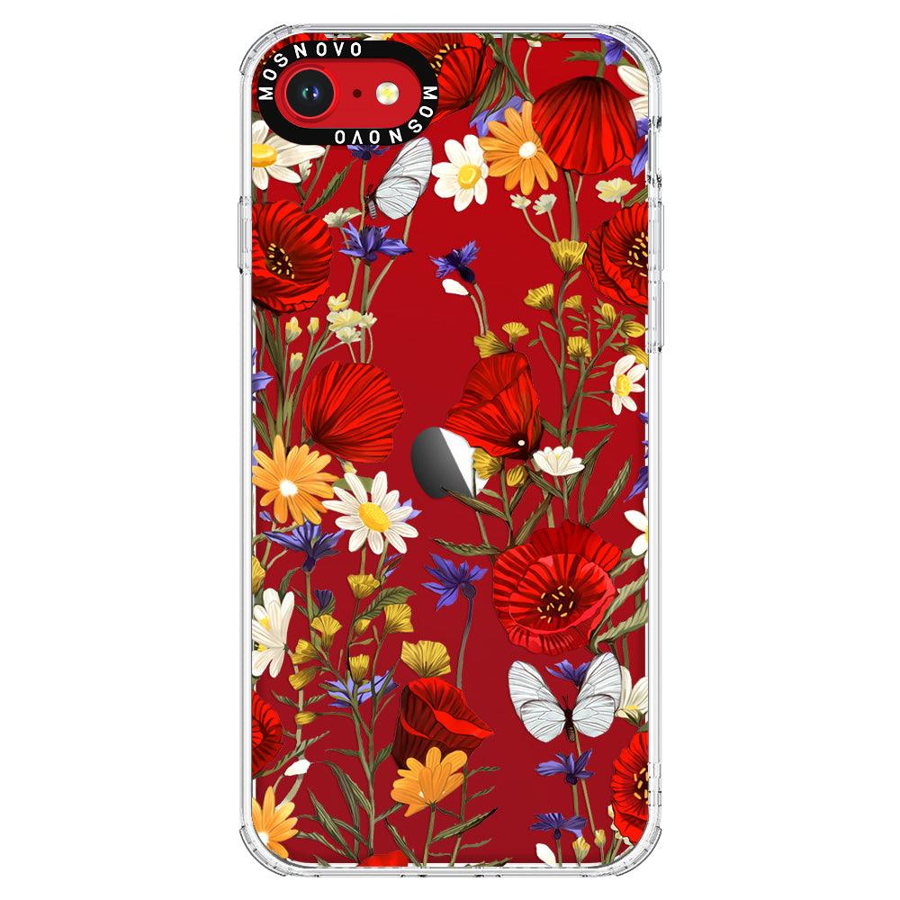 Poppy Floral Phone Case - iPhone SE 2022 Case - MOSNOVO