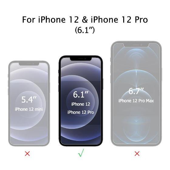 Premium Glass Screen Protector for iPhone 12 (2 Pack) - [Easy Installation Kit include] - MOSNOVO