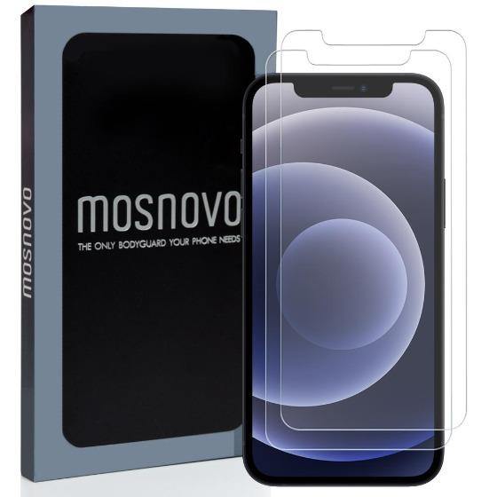 Premium Glass Screen Protector for iPhone 12 Pro (2 Pack) - [Easy Installation Kit include] - MOSNOVO