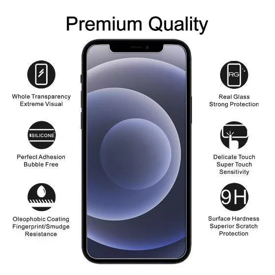 Premium Glass Screen Protector for iPhone 12 Pro (2 Pack) - [Easy Installation Kit include]
