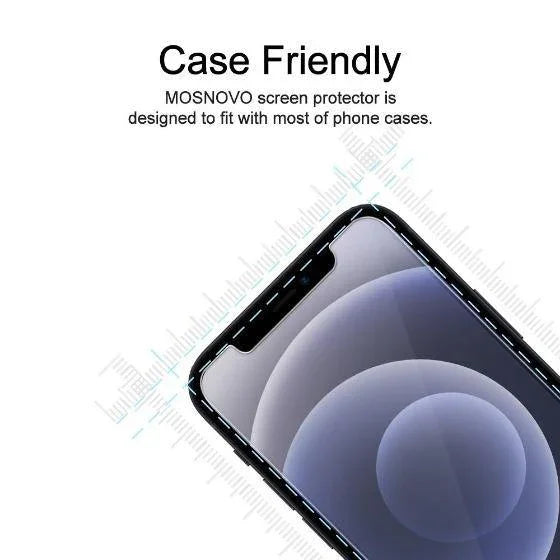 Premium Glass Screen Protector for iPhone 12 Pro (2 Pack) - [Easy Installation Kit include]