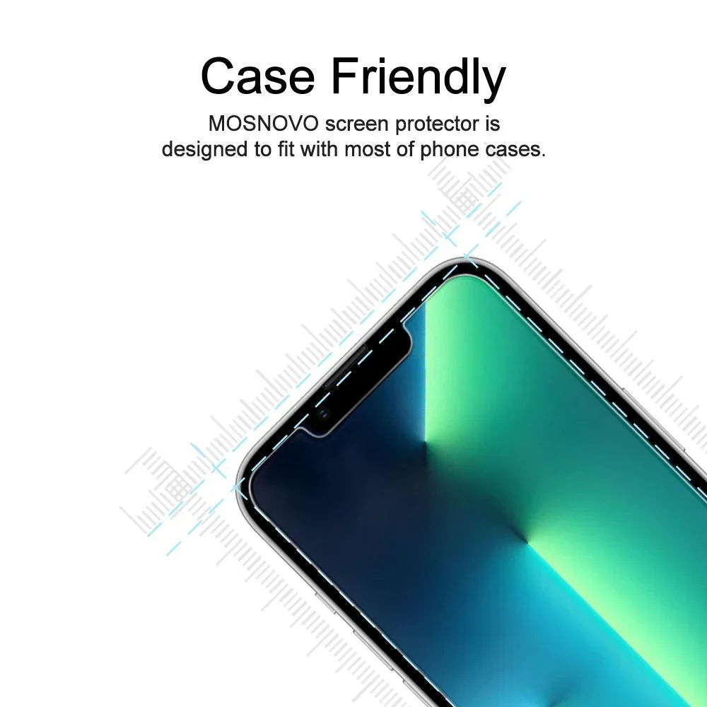 Premium Glass Screen Protector for iPhone 13 (2 Pack) - [Easy Installation Kit include]