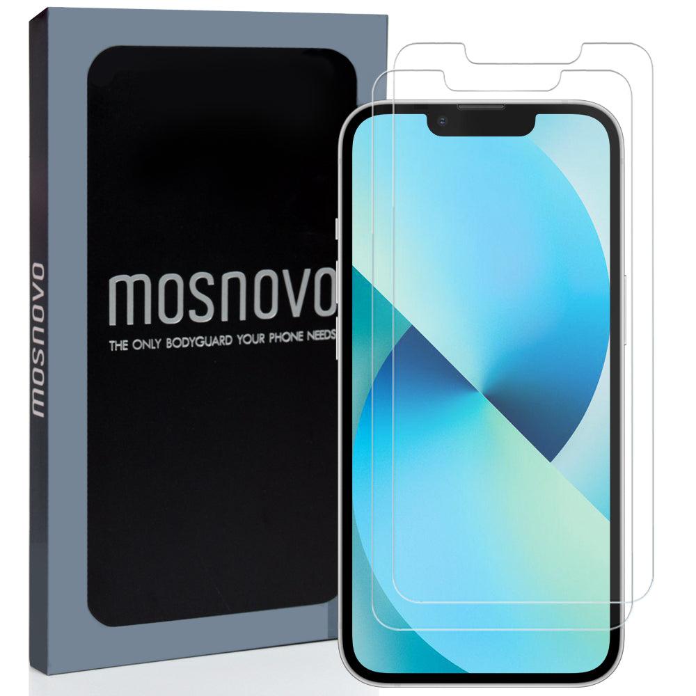 Premium Glass Screen Protector for iPhone 13 Mini (2 Pack) - [Easy Installation Kit include] - MOSNOVO