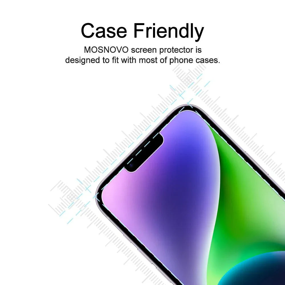 Premium Glass Screen Protector for iPhone 14 (2 Pack) - [Easy Installation Kit include]