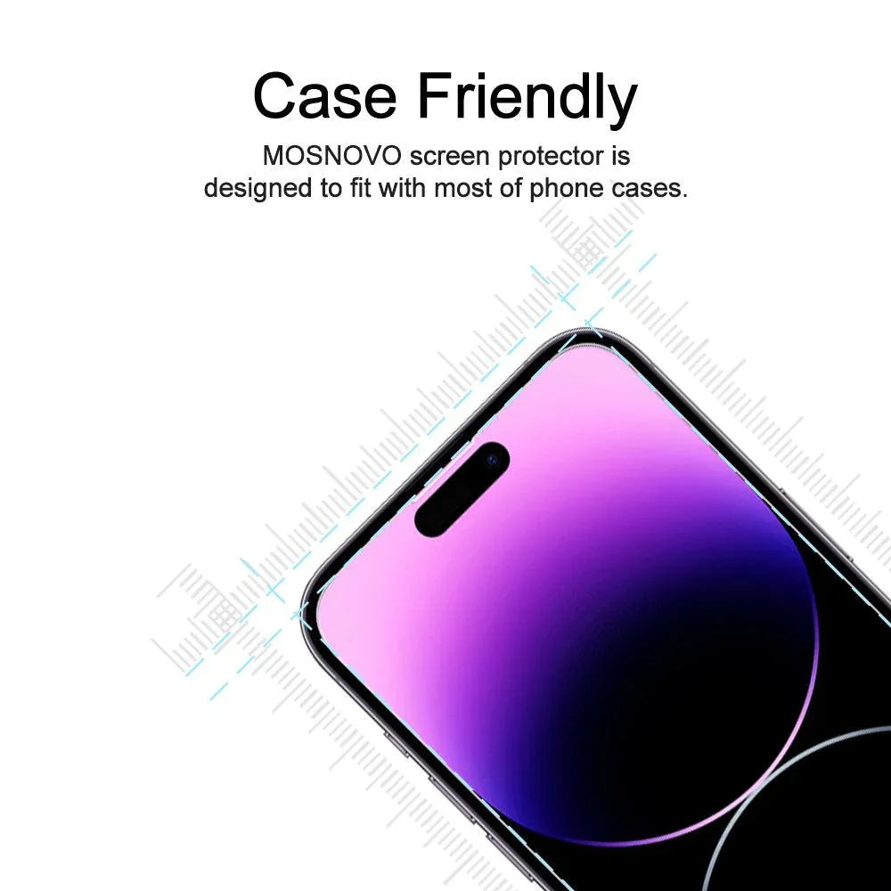 Premium Glass Screen Protector for iPhone 14 Pro (2 Pack) - [Easy Installation Kit include]